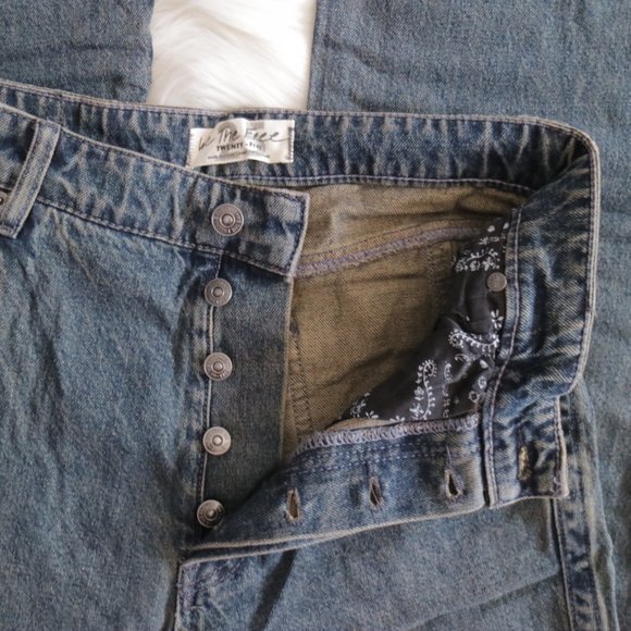 NEW Free People New Without Tag Lakefield Slouchy Jeans Size 25 - Picture 7 of 10